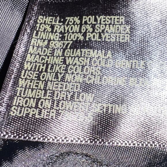 Worthington Rayon Blazer Black Fitted Button Closure Womens Size 8 - Picture 7 of 10